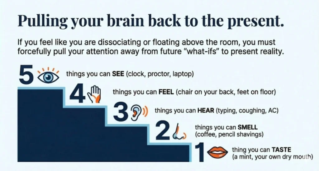 Diagram of the Box Breathing Technique, a method used to calm the nervous system by inhaling for 4 seconds, holding for 4, exhaling for 4, and holding for 4.